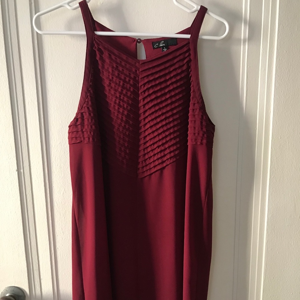 C. Luce Burgundy Dress